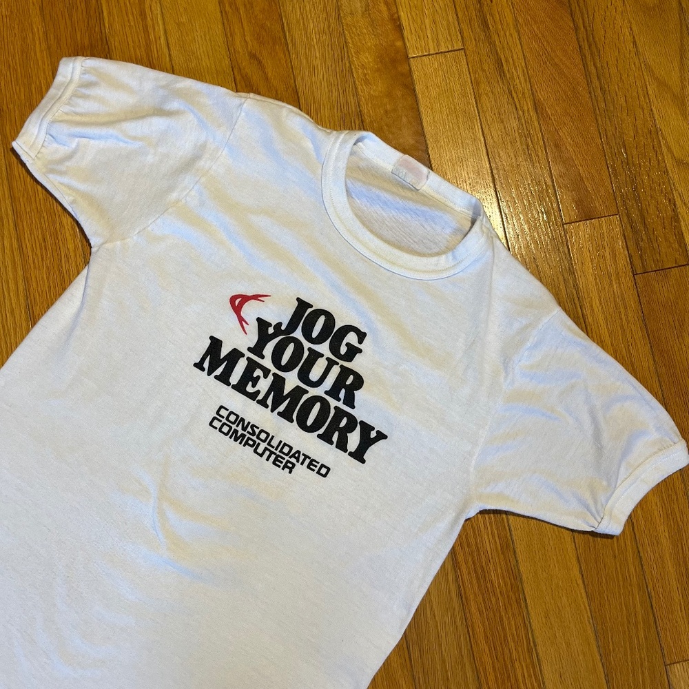 Vintage Single Stitch Jog Your Memory Computer Tee Shirt